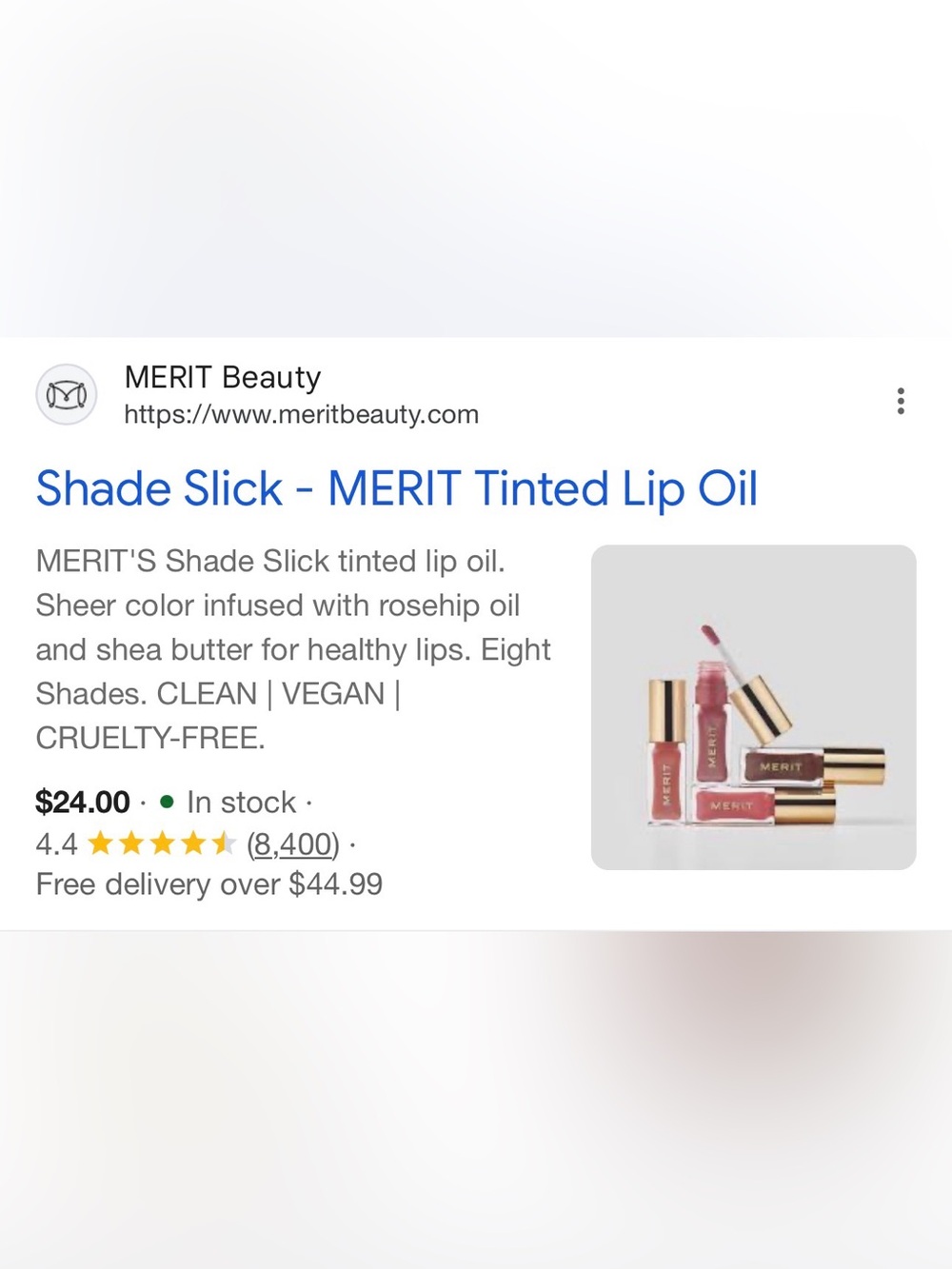 Merit beauty lip oil
